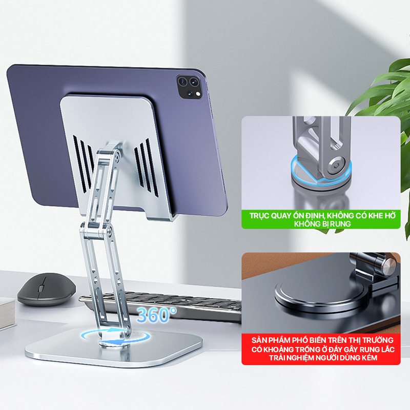 Giá đỡ Grmame Rotating Stand For iPhone/iPad 5 grmame rotating stand for iphone ipad silver 05