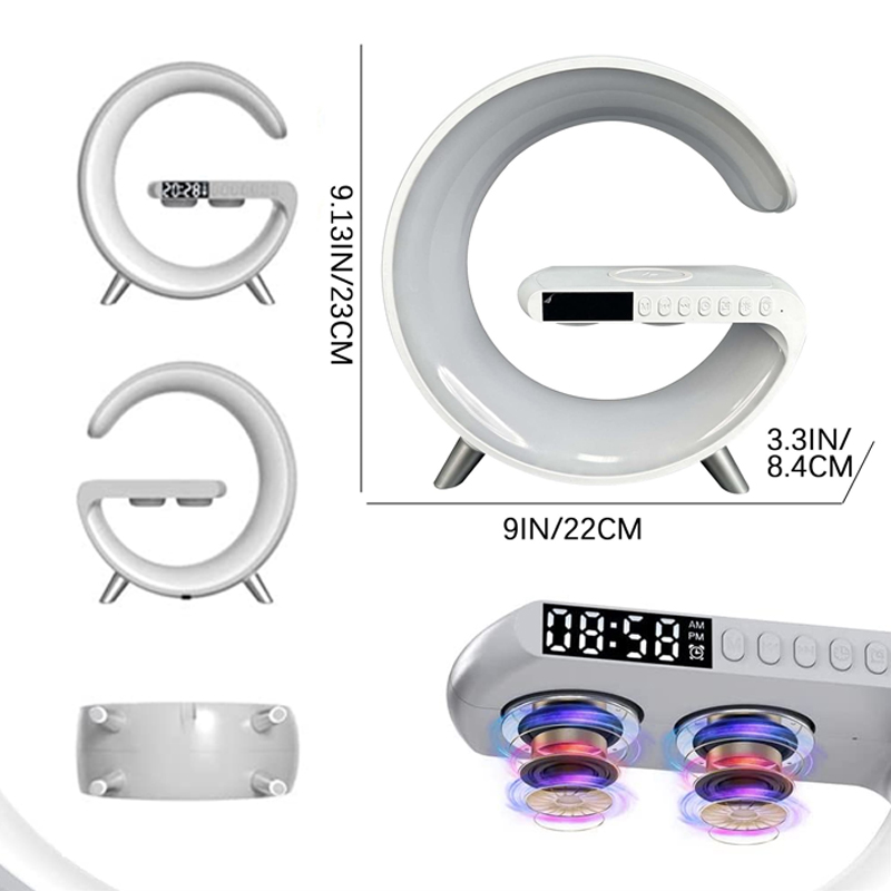 Đèn Bàn Kiêm Đế Sạc, Loa Bluetooth Không Dây Đa Năng 4 In 1 - White 3 Đèn bàn kiêm đế sạc, loa bluetooth không dây đa năng 4 In 1