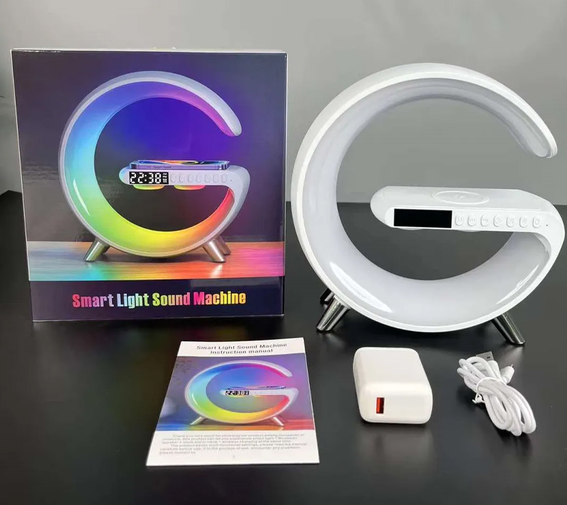 Đèn Bàn Kiêm Đế Sạc, Loa Bluetooth Không Dây Đa Năng 4 In 1 - White 8 Đèn bàn kiêm đế sạc, loa bluetooth không dây đa năng 4 In 1