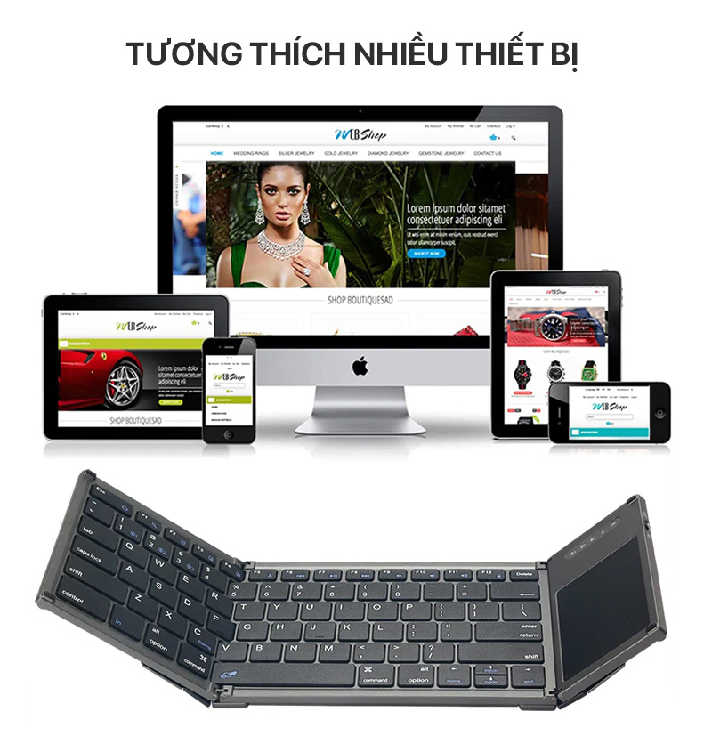 Folding Bluetooth Keyboard With Touchpad B066T 5 Folding Bluetooth Keyboard With Touchpad B066T