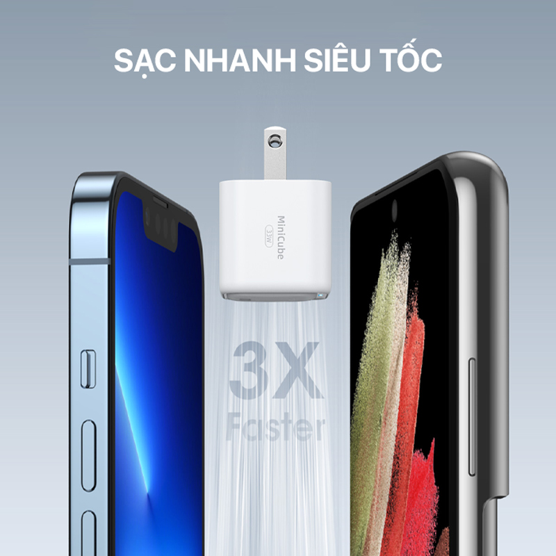 Innostyle MiniCube 33W GaN Charger - IC33PD 1 Cốc sạc Innostyle MiniCube 33W GaN Charger - IC33PD