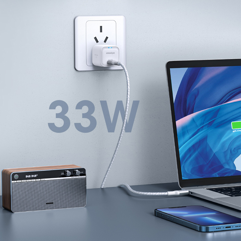 Innostyle MiniCube 33W GaN Charger - IC33PD 3 Cốc sạc Innostyle MiniCube 33W GaN Charger - IC33PD