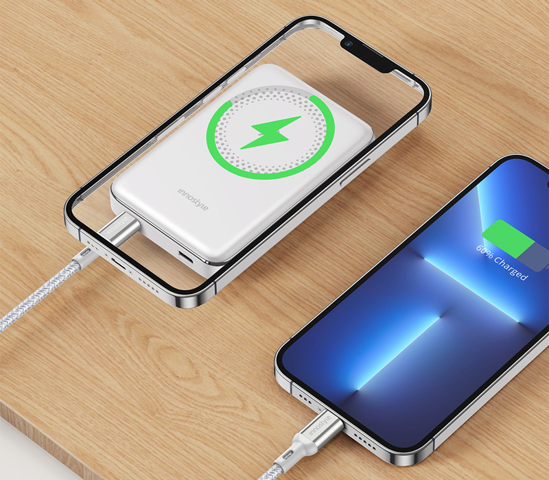 Pin sạc dự phòng INNOSTYLE - POWERMAG SLIM - 10000mAh 1 Sạc dự phòng không dây Innostyle Powermag Slim 10000mAh