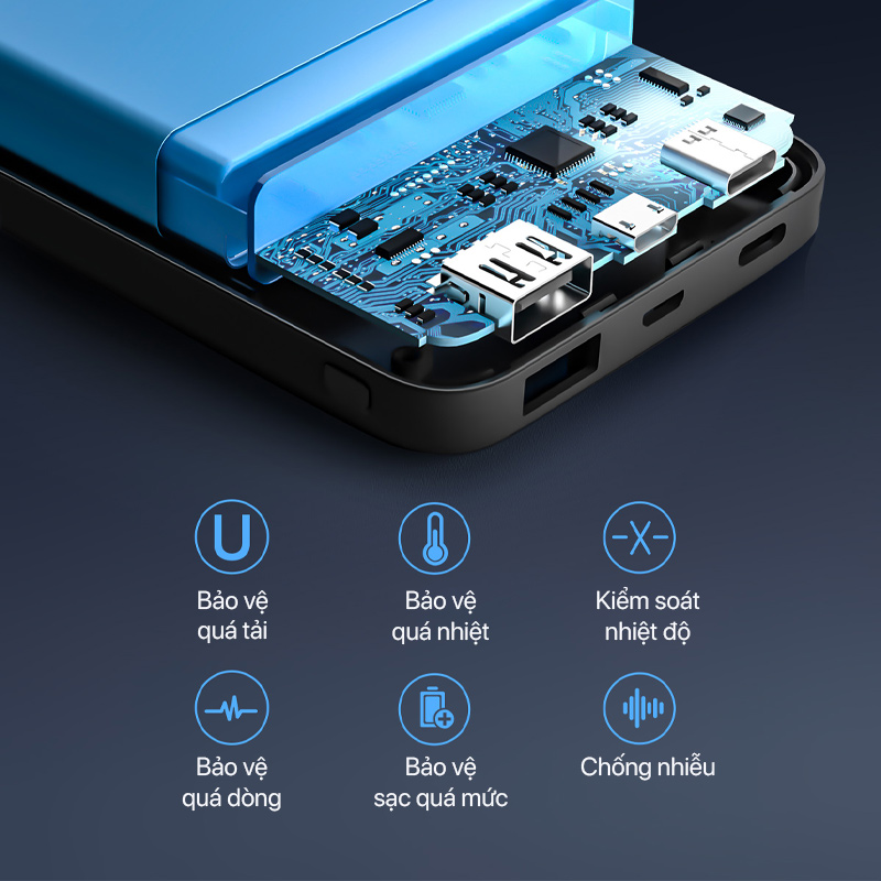 Pin sạc dự phòng Innostyle PowerMax - 10000mAh 4 Pin sạc dự phòng Innostyle PowerMax 10000mAh - IP20PD