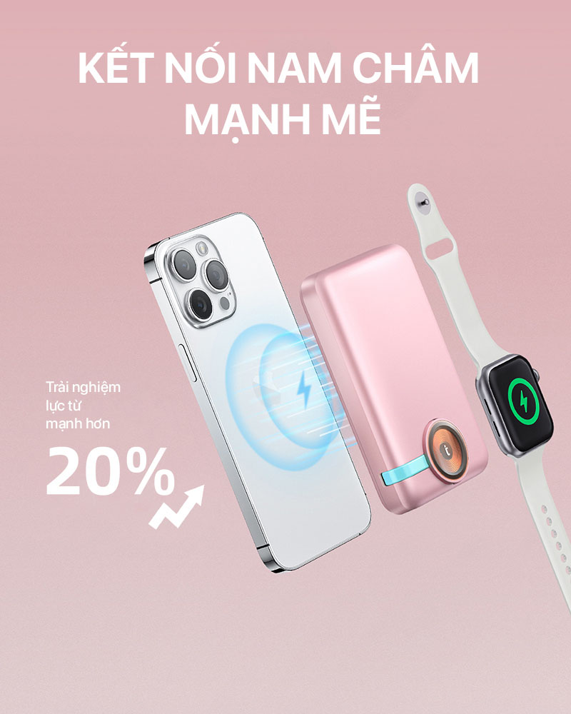 Pin sạc dự phòng MagSafe iPhone và Apple Watch Powermag Duo 2 In 1 - 10000mAh 2 Innostyle Magsafe iPhone Apple Watch Powermag Duo 2 in 1