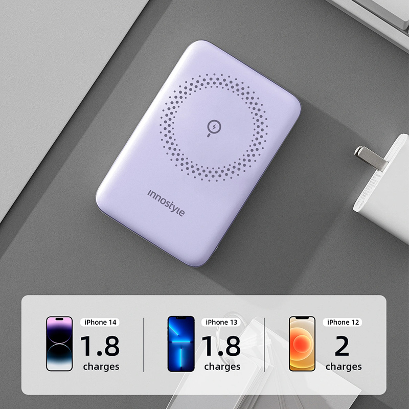 Pin sạc dự phòng Innostyle 2 In 1 Powermag - 10000mAh 5 Sạc dự phòng không dây Innostyle 2 In 1 Powermag 10000mAh
