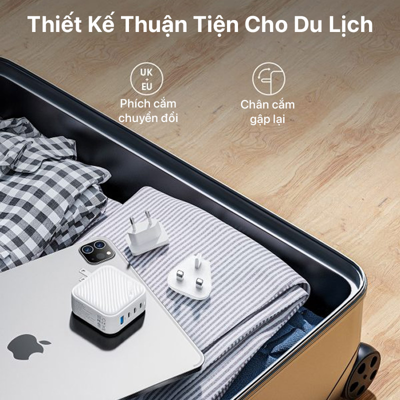 Sạc Innostyle Gan Supercube 3C1A 100W - IC100GWHT 2 Sạc Innostyle Gan Supercube 3C1A 100W - IC100GWHT