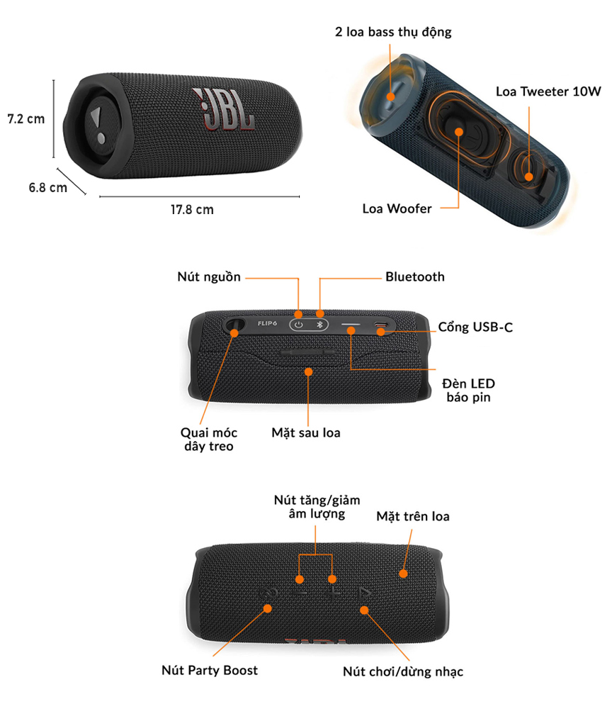 JBL Flip 6 Chính Hãng 2 JBL Flip 6 Chính Hãng