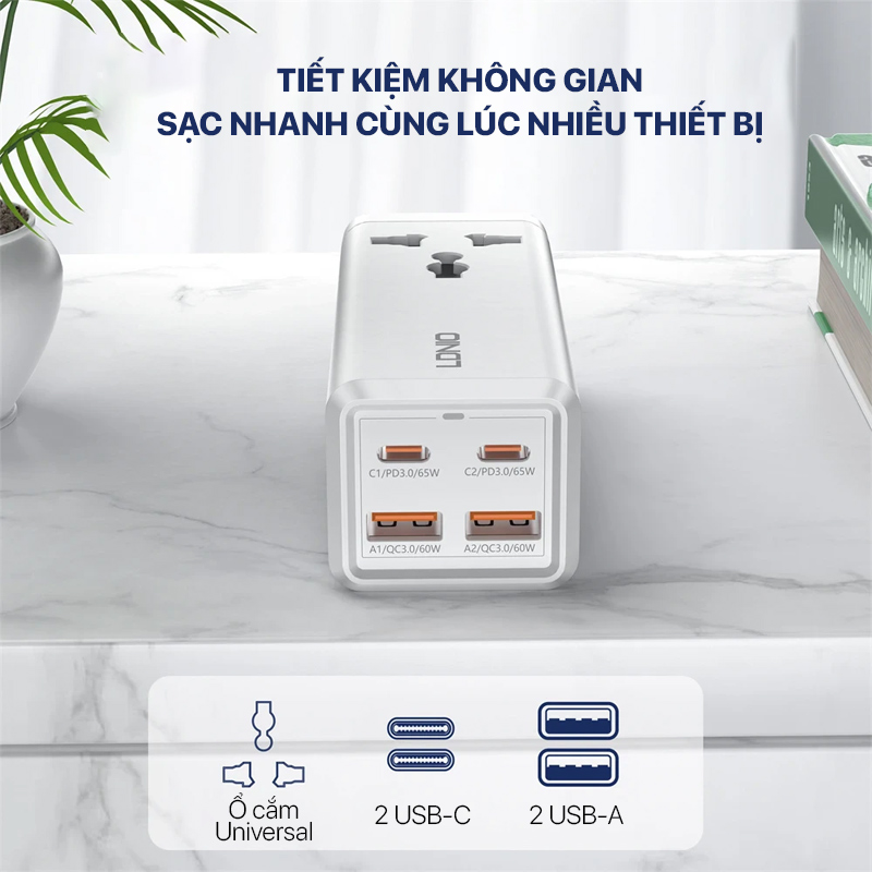 Ổ cắm điện LDNIO - 65W Desktop Power Strip SC1418 4 ldnio 65w desktop power strip sc1418 03