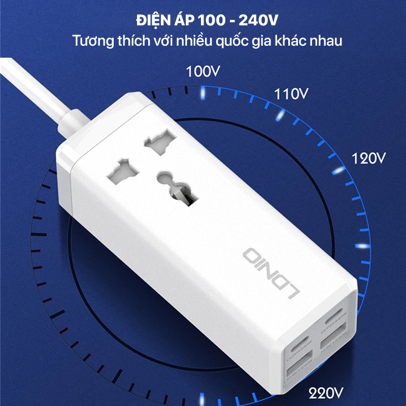 Ổ cắm điện LDNIO - 65W Desktop Power Strip SC1418 2 ldnio 65w desktop power strip sc1418 04