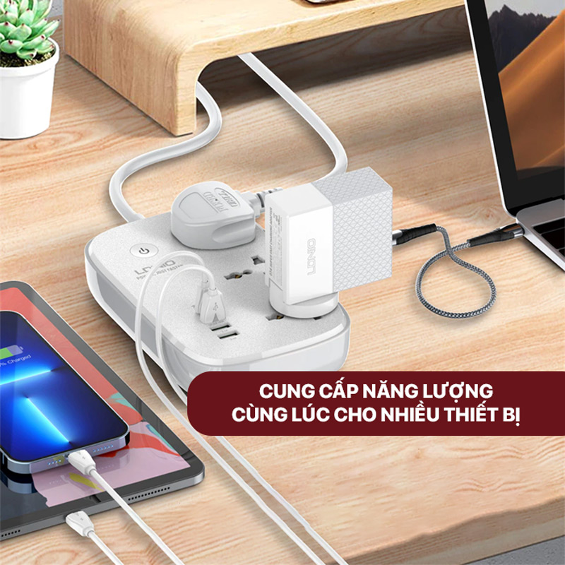 Ổ cắm điện LDNIO - Wifi Smart Power Strip - SCW3451 2 ldnio wifi smart power strip scw3451 02