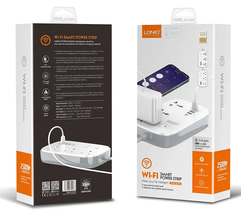 Ổ cắm điện LDNIO - Wifi Smart Power Strip - SCW3451 5 ldnio wifi smart power strip scw3451 04