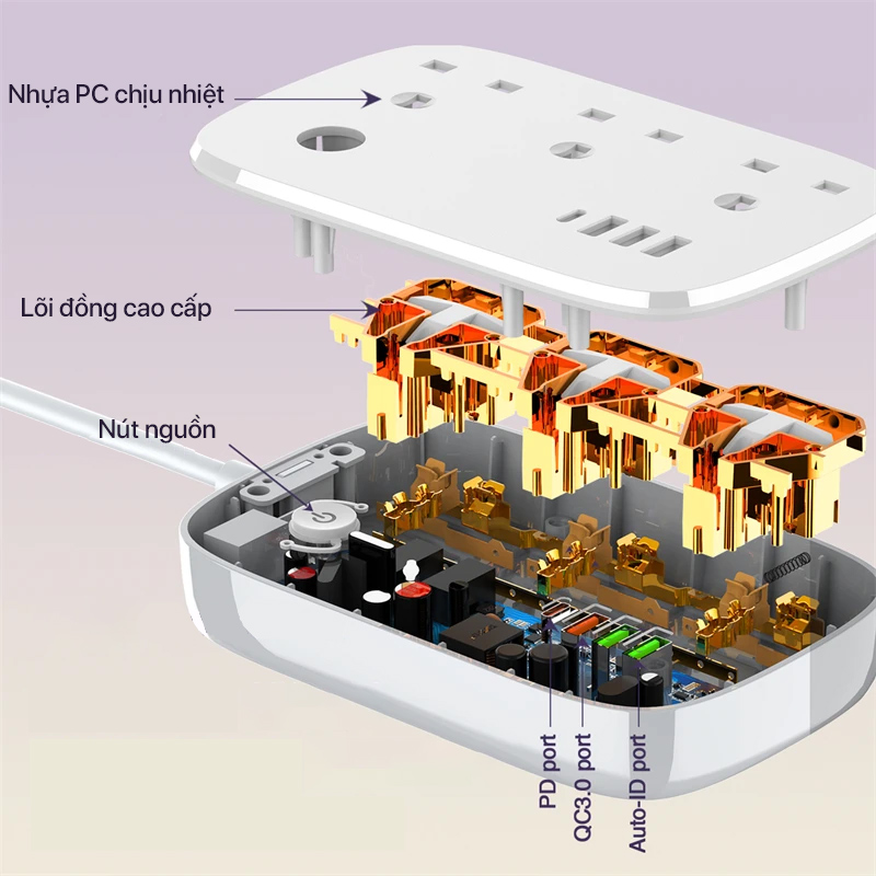 Ổ cắm điện LDNIO - Wifi Smart Power Strip - SCW3451 3 ldnio wifi smart power strip scw3451 05