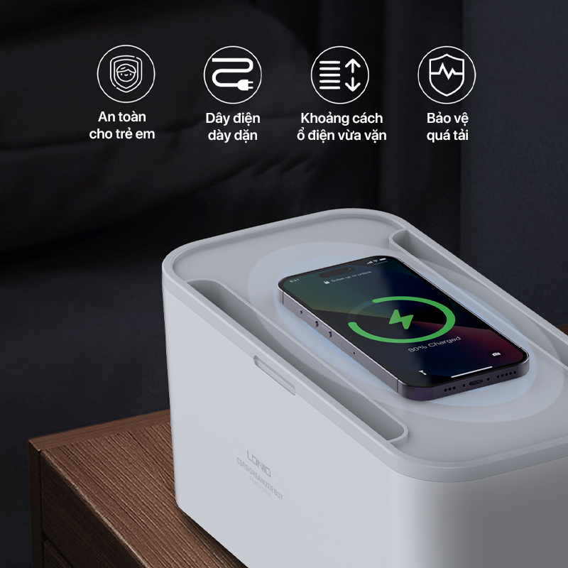 Ổ cắm điện LDNIO - Wireless 2500W Management Power Strip Box SN5311W 7 Ổ cắm điện LDNIO - Wireless 2500W Management Power Strip Box SN5311W