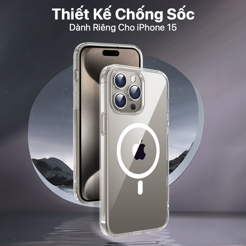 Case Mipow Magsafe Case For iPhone 15 Pro 6.1 Inch 2023 Transparent 1 Case Mipow MagSafe