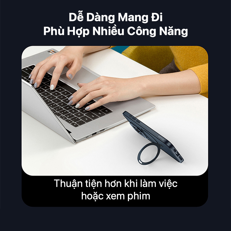 Case Mipow Magsafe Stand 2 In 1 Transparent For iPhone 15 6.1 Inch - Blue 2 case mipow ring stand tpu leather case for iphone 15 pro max 6 inch 2023 black 02