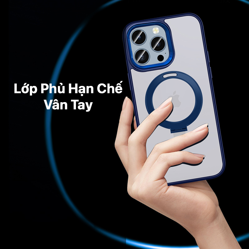 Case Mipow Magsafe Stand 2 In 1 Transparent For iPhone 15 6.1 Inch - Blue 5 case mipow ring stand tpu leather case for iphone 15 pro max 6 inch 2023 black 03