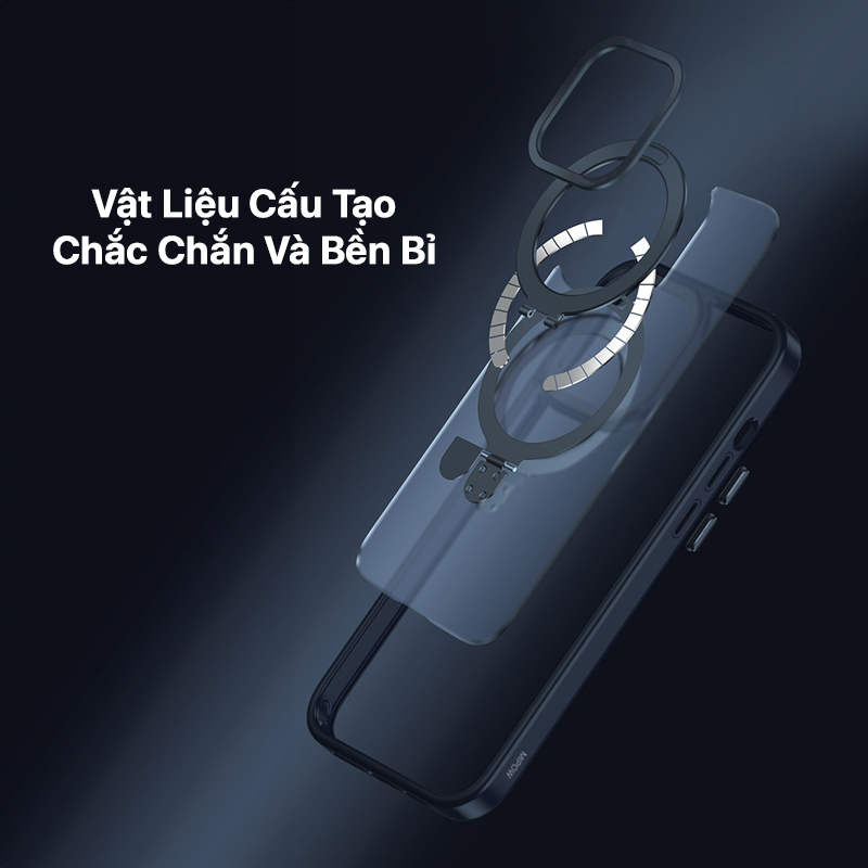 Case Mipow Magsafe Stand 2 In 1 Transparent For iPhone 15 6.1 Inch - Blue 4 case mipow ring stand tpu leather case for iphone 15 pro max 6 inch 2023 black 04