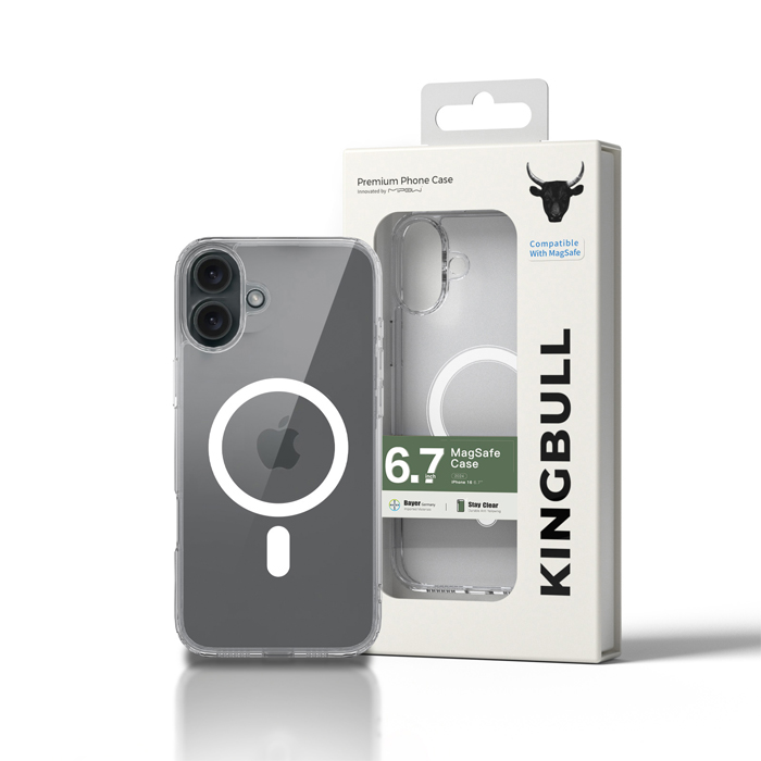 Case Mipow Magsafe Case For Iphone 16 Plus 2024 Transparent + White Magsafe 1 case iphone magsafe case for iphone 16 plus transparent white magsafe 42