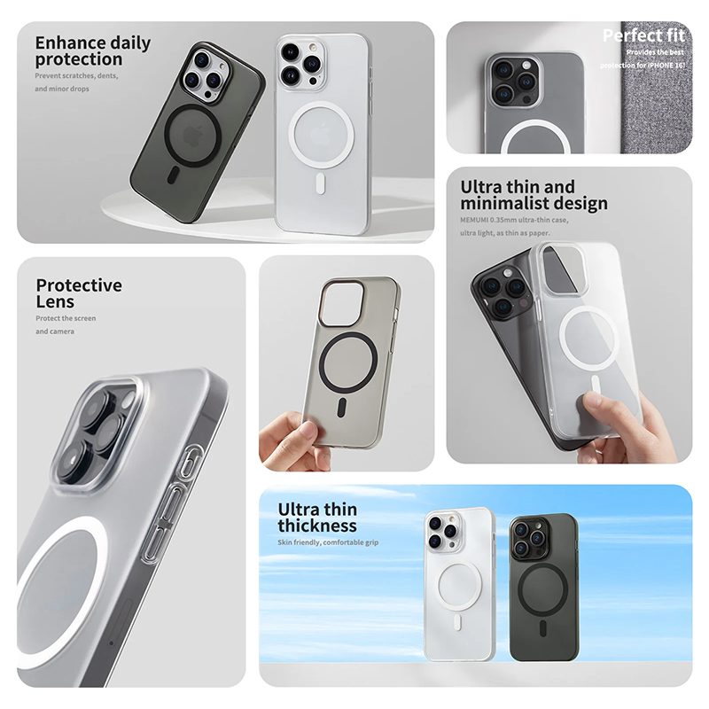 Case Mipow Premium Slim For Iphone 16 Plus 2024 White Matt + White Magsafe 1 case iphone premium slim for iphone 16 white matt white masgsafe 01