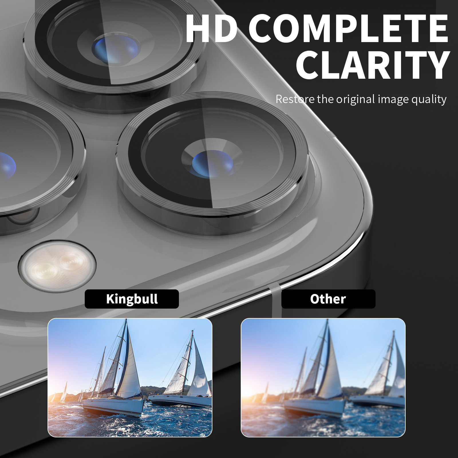 Lens Camera Chống Va Đập Mipow KingBull Titanium iPhone 16 Pro / 16 Pro Max 1 Lens Mipow Kingbull Titanium iPhone 16 Pro / 16 Pro Max