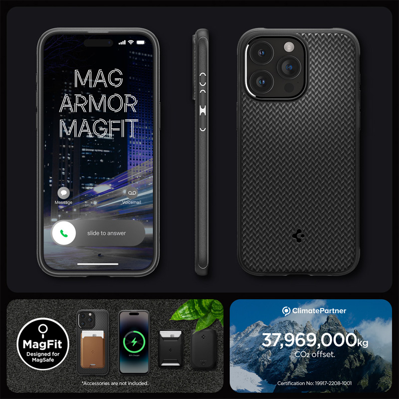 Case Spigen Mag Armor MagFit iPhone 15 Pro 6.1 Inch 2023 - Matte Black 1 Spigen Mag Armor MagFit