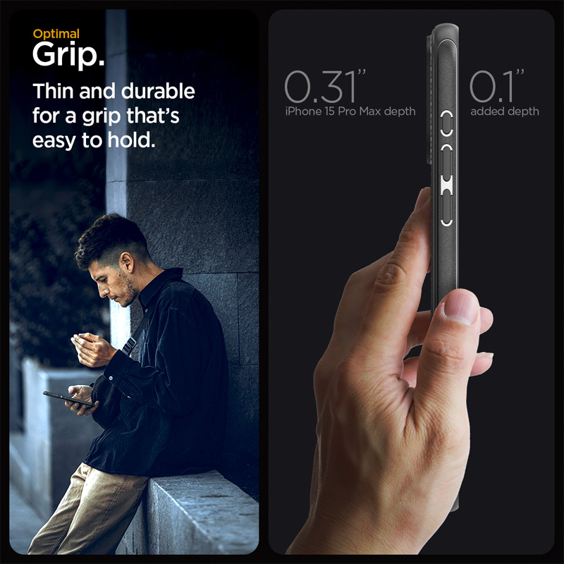 Case Spigen Mag Armor MagFit iPhone 15 Pro 6.1 Inch 2023 - Matte Black 2 Spigen Mag Armor MagFit