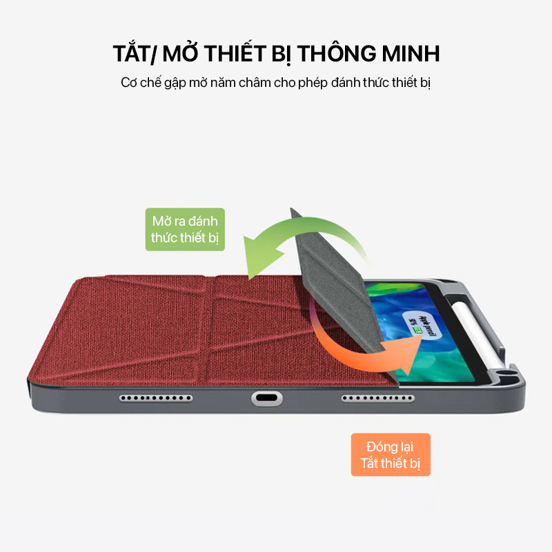 Mutural Leather Case with Apple Pencil Holder - iPad Pro 12.9" 2021 3 Mutural Folio Case with Apple Pencil Holder - iPad Pro 12.9 inch 2021