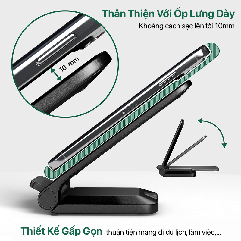 Philips - Foldable Wireless Charger - DLP9320 2 Đế sạc không dây gấp gọn Philips