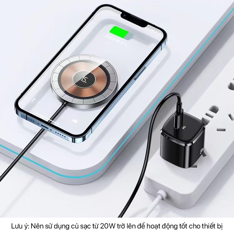 PHILIPS - MAGSAFE WIRELESS CHARGER (DLP9739TB/74) 4 Đế sạc không dây Philips - Magsafe Wireless Charger DLP9739