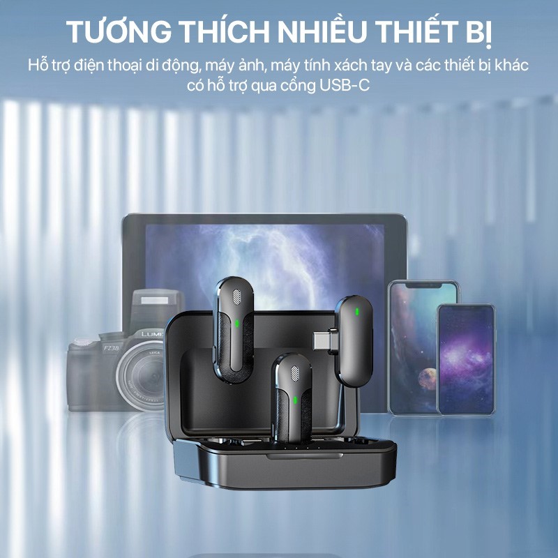 Philips - Micro Không Dây Cài Áo Kết Nối Cổng USB-C (1 Receiver + 2 Mic) 2 philips 2 micro 1 receiver khong day cai ao ket noi cong usb c 01