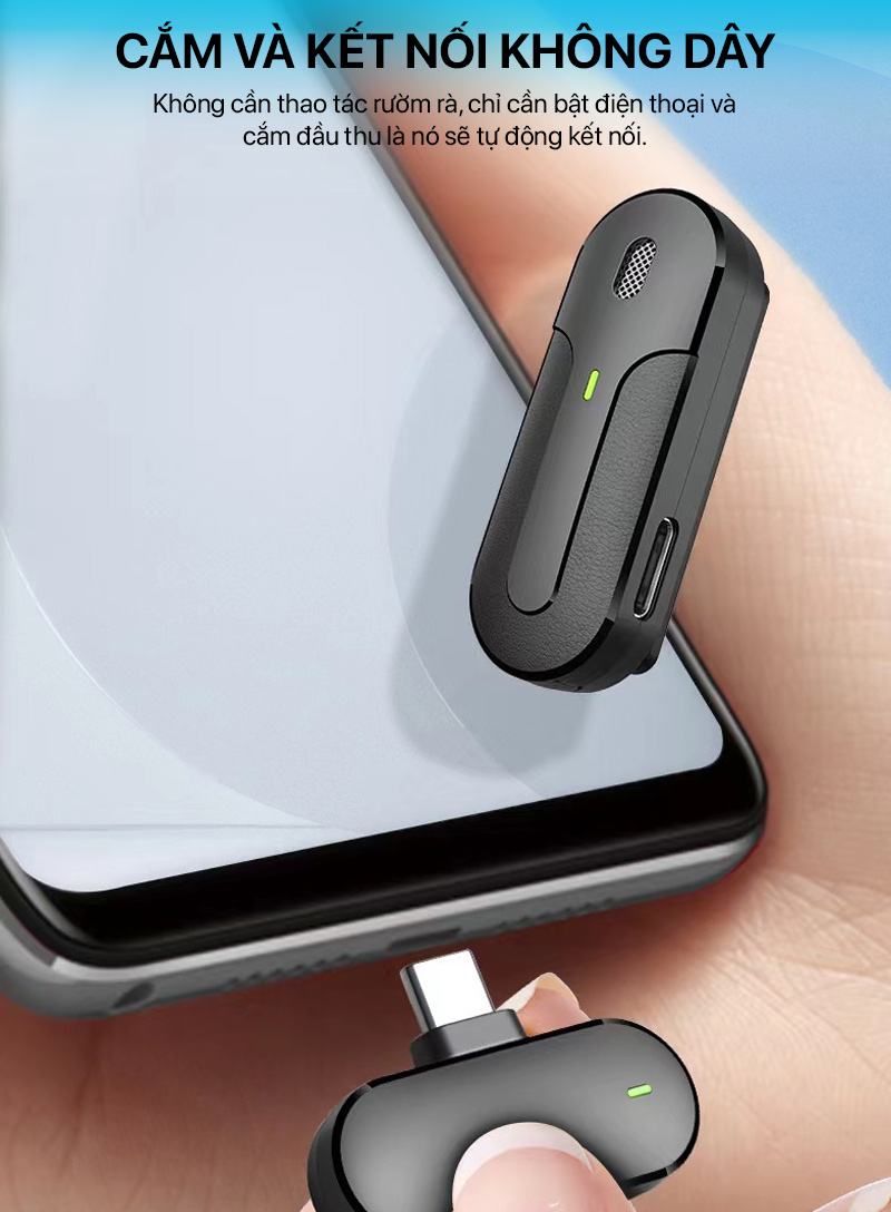 Philips - Micro Không Dây Cài Áo Kết Nối Cổng USB-C (1 Receiver + 2 Mic) 1 philips 2 micro 1 receiver khong day cai ao ket noi cong usb c 02