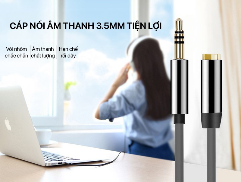 Cáp Chuyển Đổi Âm Thanh Philips - Audio Cable AUX 3.5MM Male To 3.5MM Female 1