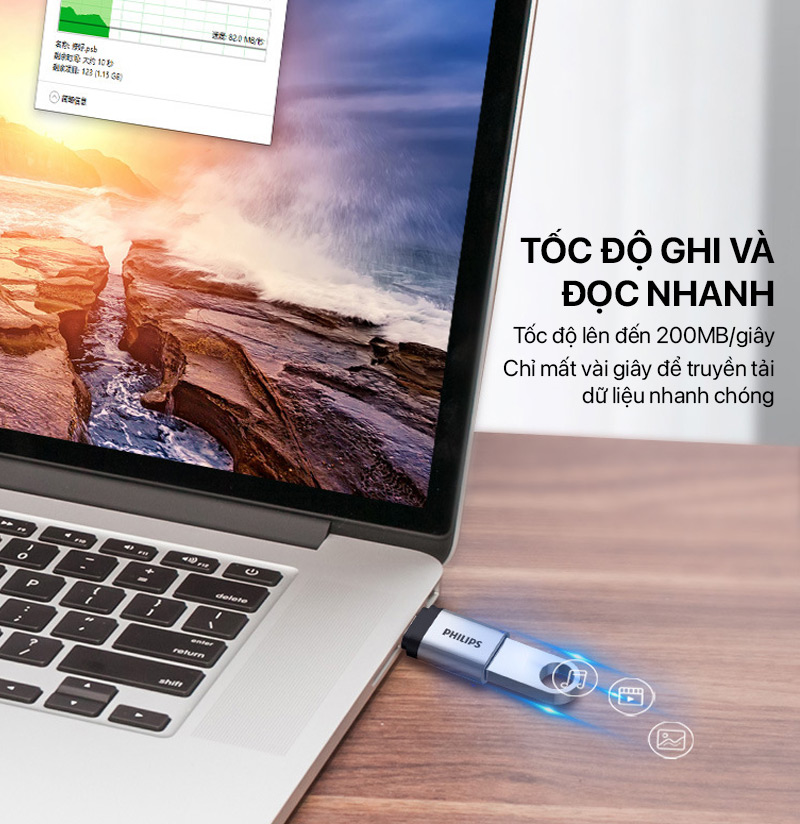 Philips - Bộ Chuyển Type-C Male To USB 3.0 Female SWA3080 4 philips bo chuyen type c male to usb 3 female swa3080 04