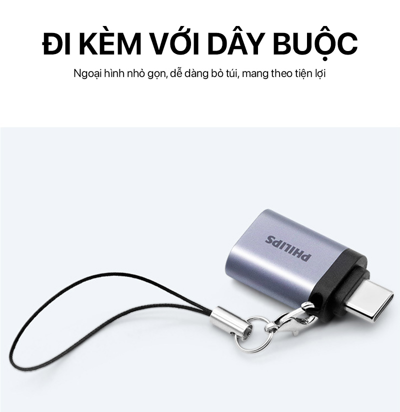 Philips - Bộ Chuyển Type-C Male To USB 3.0 Female SWA3080 5 philips bo chuyen type c male to usb 3 female swa3080 05