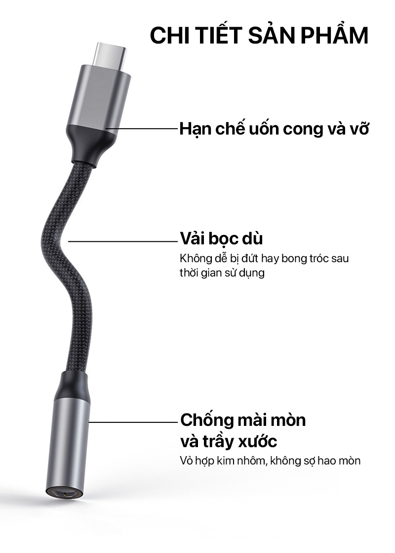 Philips - Bộ Chuyển Type-C To 3.5 Audio - SWA3010 1 philips bo chuyen type c to 35mm audio swa3010c 04