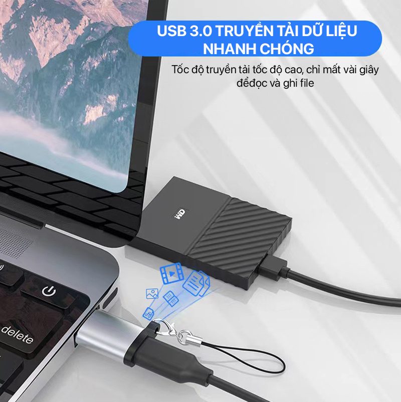 Philips - Bộ Chuyển USB 3.0 Male To Type-C Female SWA3070 1 philips bo chuyen usb 3 male to type c female swa3070 02