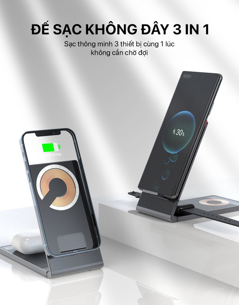 Philips - Foldable 4-in-1 Magnectic Wireless Charger - DLP9340 1 philips foldable stand 4 in 1 magnectic wireless charger 01