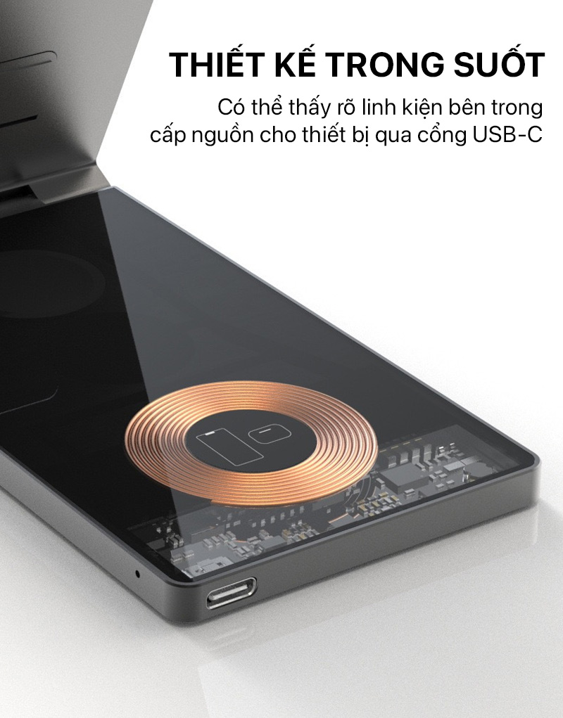 Philips - Foldable 4-in-1 Magnectic Wireless Charger - DLP9340 4 philips foldable stand 4 in 1 magnectic wireless charger 03