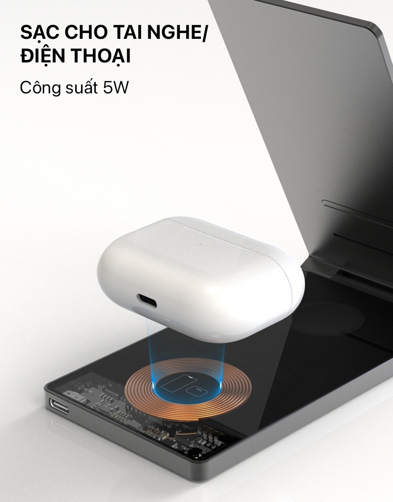 Philips - Foldable 4-in-1 Magnectic Wireless Charger - DLP9340 7 philips foldable stand 4 in 1 magnectic wireless charger 06