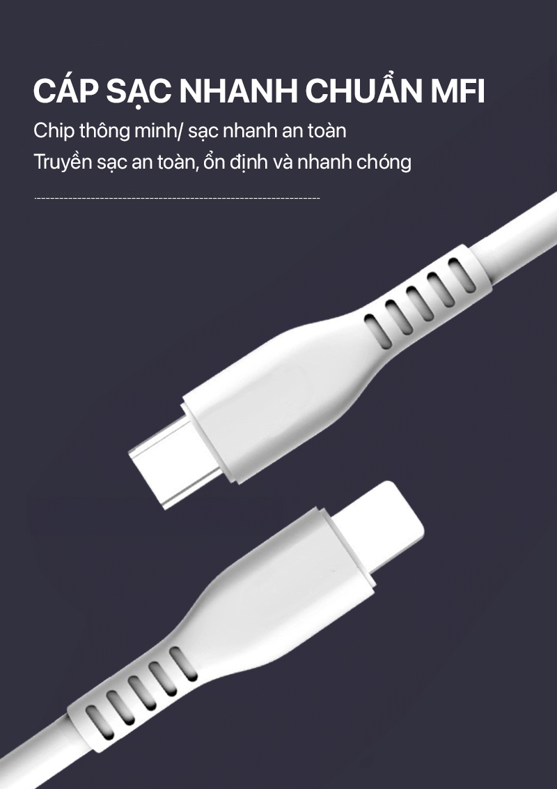 Philips - MFI Certificated Sync & Charge Type-C To Lightning Cable 1M 1 philips mfi certificated sync charge type c to lightning cable 1m 01