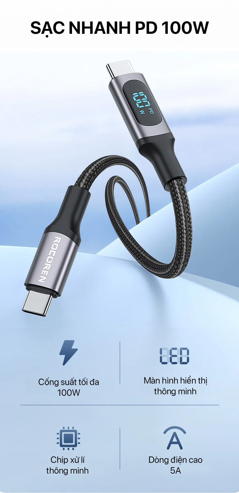 Cáp Sạc Philips Sync & Charge Type-C To Type-C 2M Digital Display - DLC9102 1