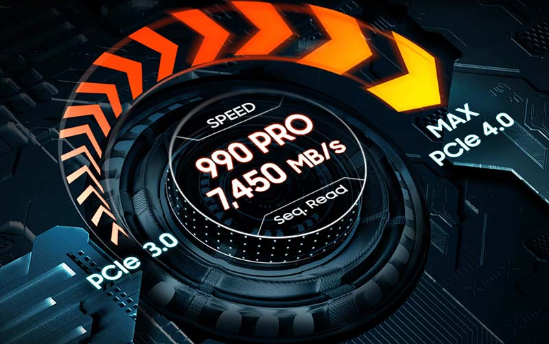 Ổ cứng SSD Samsung 990 Pro PCIe Gen 4.0 x4 NVMe V-NAND M.2 2280 1TB With Heatsink 2 Ổ cứng SSD Samsung 990 Pro PCIe Gen 4.0 x4 NVMe V-NAND M.2 2280 1TB With Heatsink