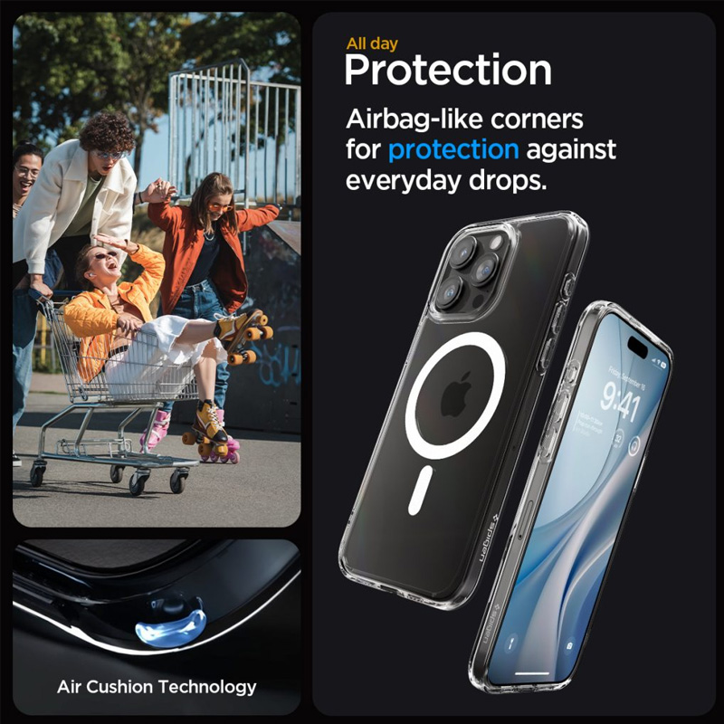 Case Spigen Crystal MagFit iPhone 15 Pro Max 6.7 Inch 2023 - White 4 Spigen Crystal Magfit