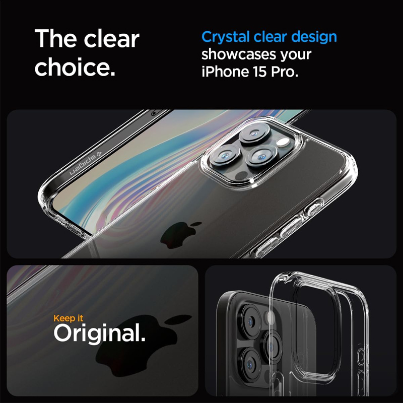 Case Spigen Ultra Hybrid iPhone 15 Pro 6.1 Inch 2023 - Crystal Clear 2 Spigen Ultra Hybrid