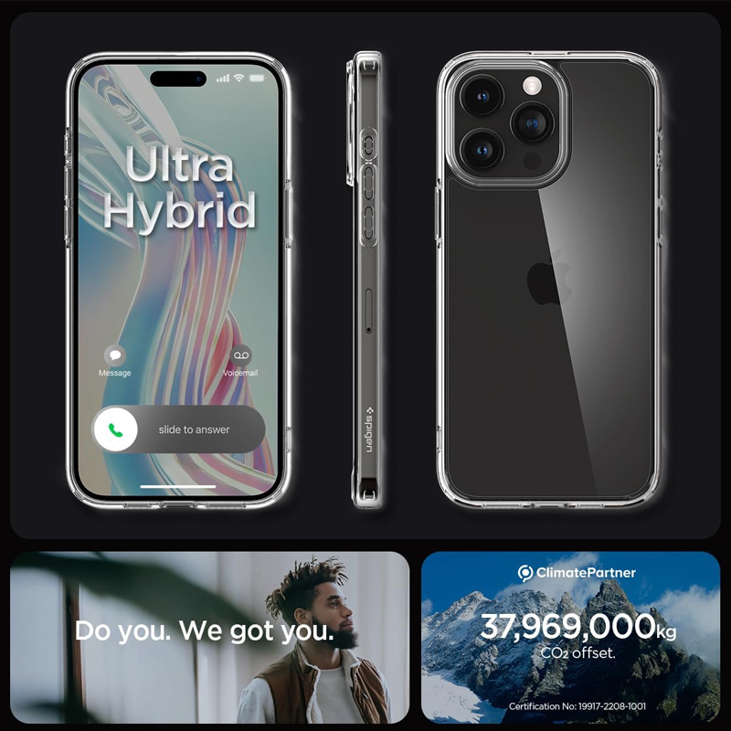 Case Spigen Ultra Hybrid iPhone 15 Pro 6.1 Inch 2023 - Crystal Clear 3 Spigen Ultra Hybrid