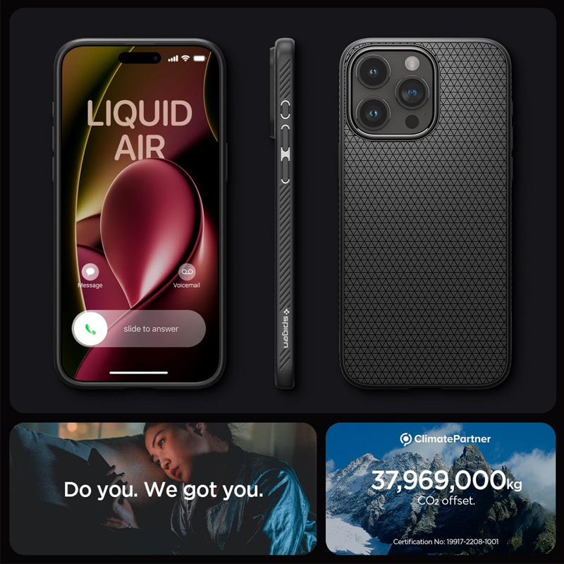 Case Spigen Liquid Air iPhone 15 Pro 6.1 Inch 2023 - Matte Black 6 Spigen Liquid Air