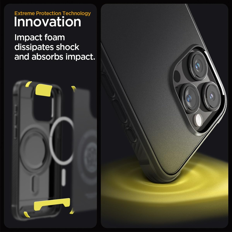 Case Spigen Rugged MagFit iPhone 15 Pro 6.1 Inch 2023 - Matte Black 3 Case Spigen Rugged Magfit