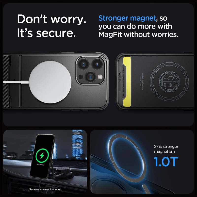 Case Spigen Rugged MagFit iPhone 15 Pro 6.1 Inch 2023 - Matte Black 4 Case Spigen Rugged Magfit