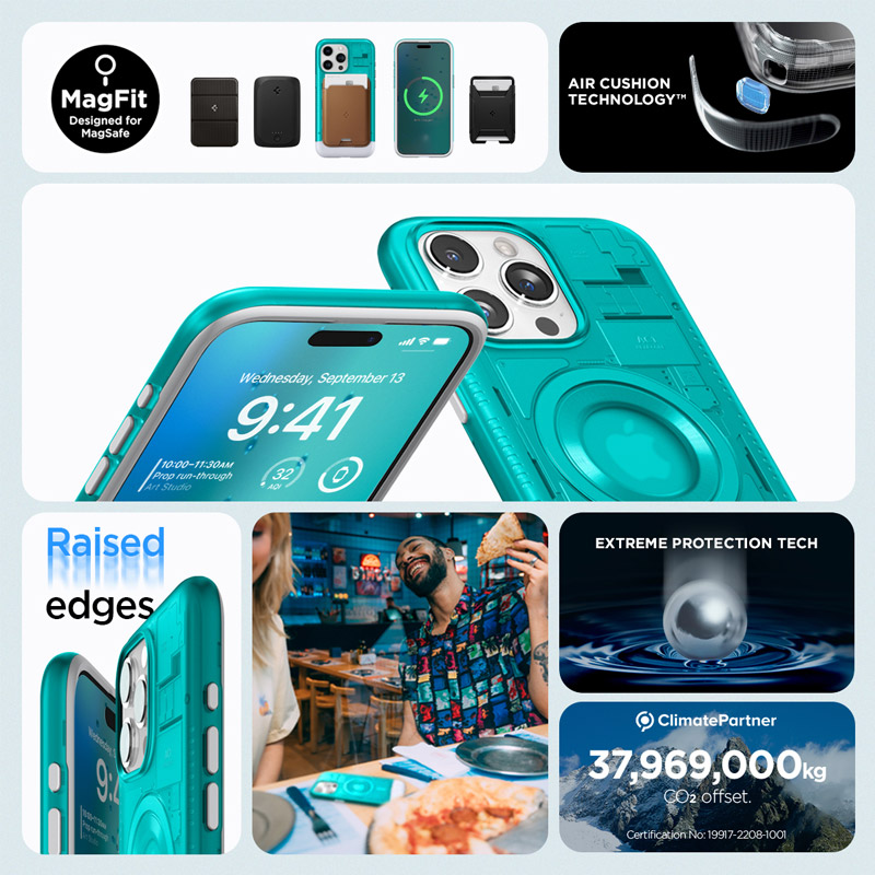 Case Spigen Classic C1 MagFit iPhone 15 Pro Max 6.7 Inch 2023 - Bondi Blue 1